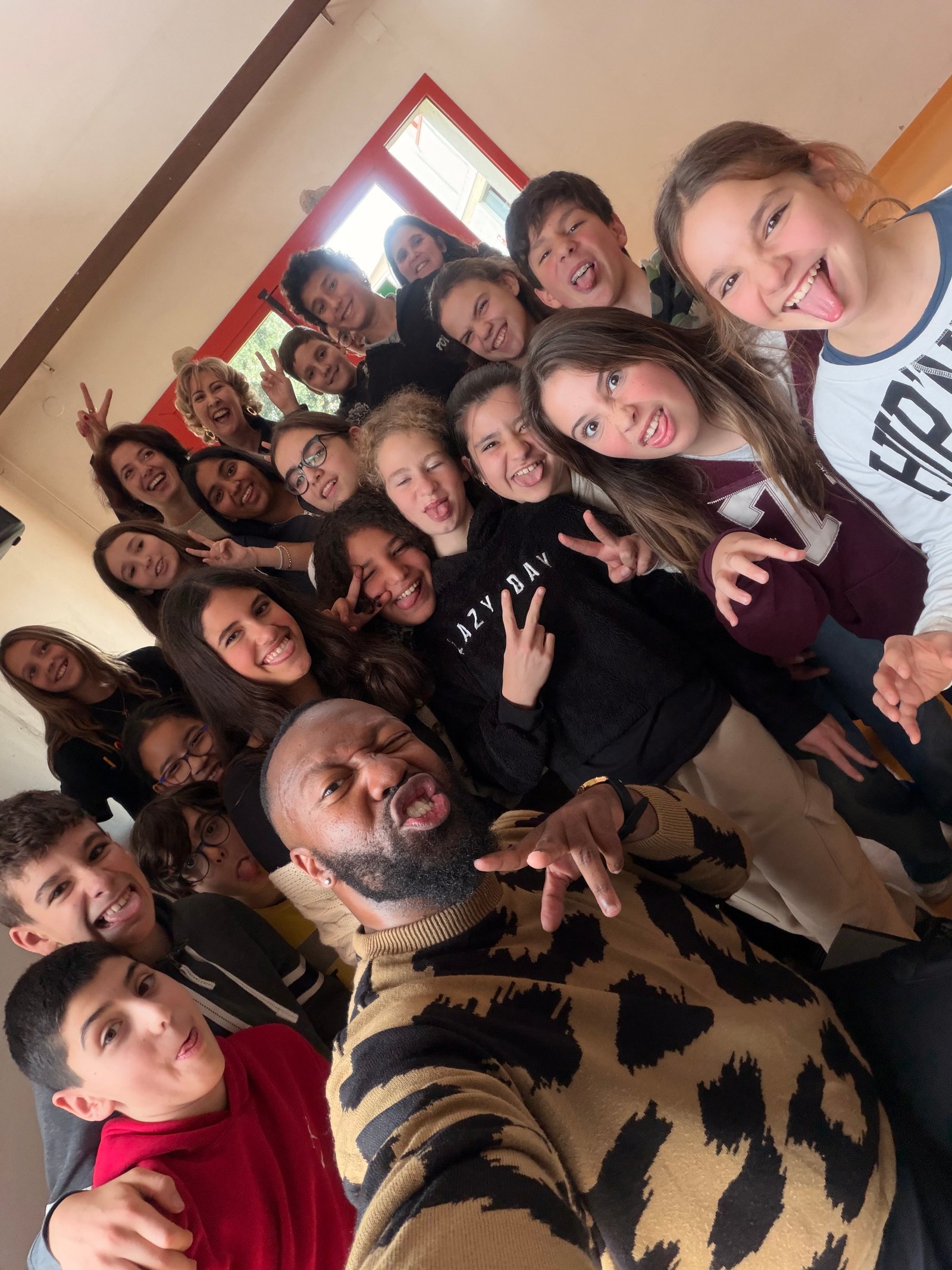 Jemero Carter with youth choir in Siena, Italy